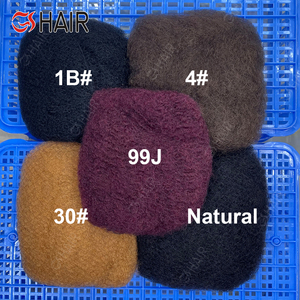 100% Vierge Afro Crépus En Vrac Humain 12A Double Dessiné 22 Pouces pour Micro Tresses Twists Raw Remy Crochet Afro Kinkys Tressage En Vrac - Product Image 4