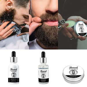 Kit de coiffure pour la barbe pour hommes, de haute qualité, OEM, 3 pièces, soin biologique, <span class=keywords><strong>coffret</strong></span> cadeau, croissance - Product Image 4