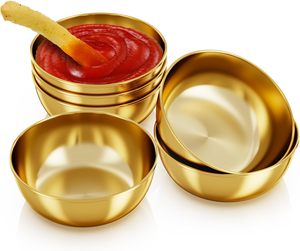 Penjualan terlaris 100ml mangkuk saus celup baja tahan karat, mangkuk cubit bulat Individual dengan kualitas tinggi - Product Image 1