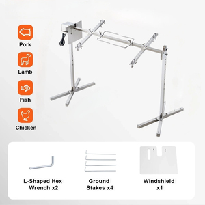 Brazil phong cách than Rotisserie nướng với động cơ điện hiện đại thép không gỉ Pig & Gà rang xay cho Ngoài Trời Bbq - Product Image 4