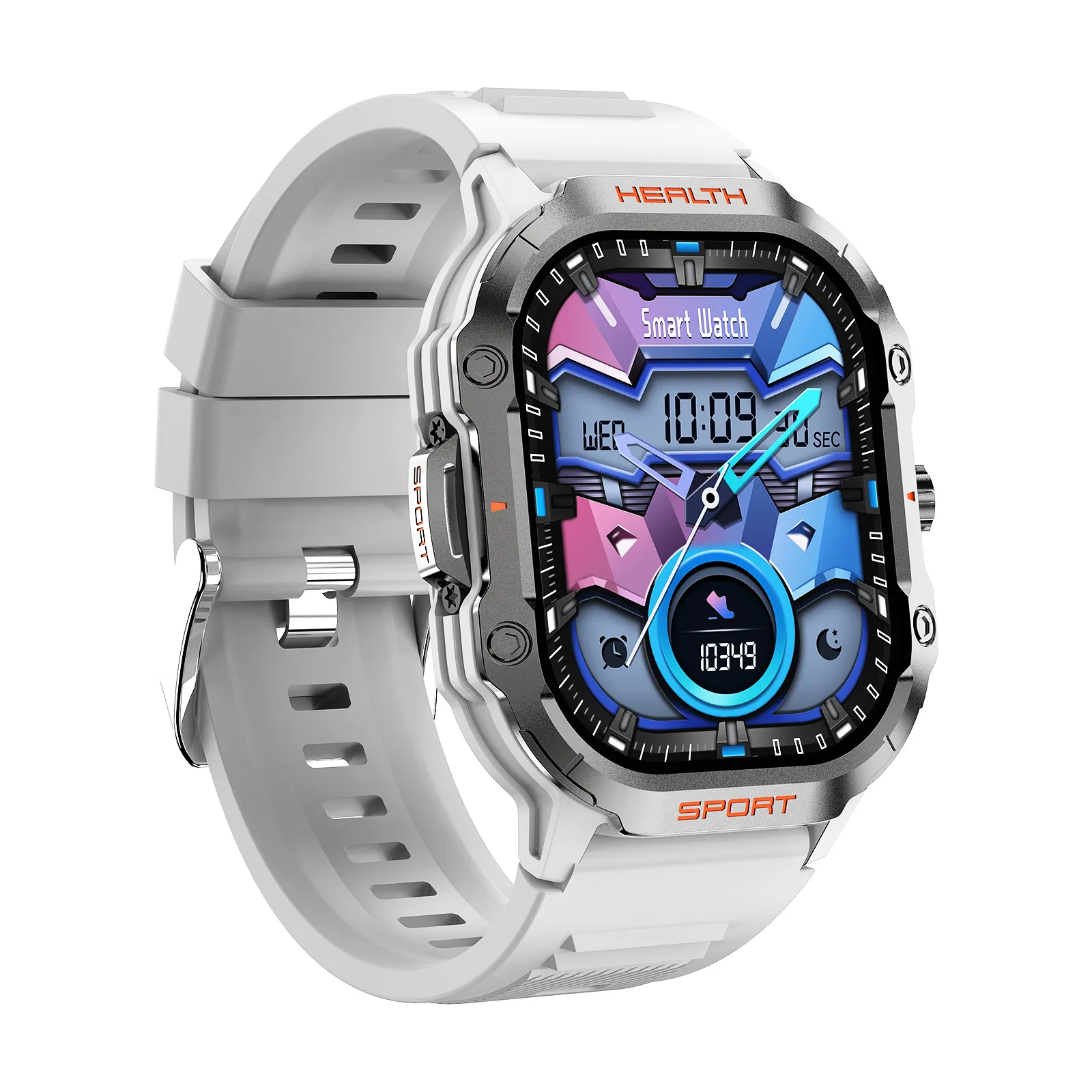 Amoled 2.01 Inch Sportbaan Intelligente Ai Stem Assistent Bt Call Game Hartslagmeter Weersvoorspelling Mannen Smart Watch