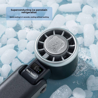 Ventilateur portable haute vitesse H03B avec batterie 2400 mAh, moteur sans balais, écran LED, vitesse réglable et pack de refroidissement par glace