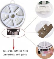 Attaches de câble torsadées blanches réutilisables avec coupe-câble pour plantes de jardin, tomates et fleurs