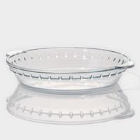 Plat à tarte en verre borosilicate de 9 pouces - Plat de cuisson rond profond pour four - Plat à tarte transparent résistant à la chaleur pour la cuisine