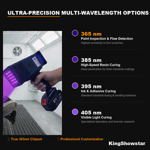 Lámpara UV <span class=keywords><strong>de</strong></span> 50W/80W/150W, <span class=keywords><strong>Luz</strong></span> <span class=keywords><strong>Ultravioleta</strong></span> LED <span class=keywords><strong>de</strong></span> Alta Potencia <span class=keywords><strong>de</strong></span> 365nm para Inspección Industrial, Lámparas UV Portátiles Recargables - Product Image 4