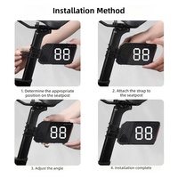 Feu arrière de vélo à LED personnalisable avec plaque d'immatriculation numérique, étanche, pour la sécurité de la conduite nocturne sur route et VTT