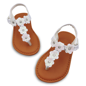 2025 nouveau Design chine pas cher sandales poids léger filles sandales plates or/blanc/argent/noir sandales Femme 2025 Anti-Glissante - Product Image 2