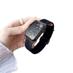 Bracelets de montre en nylon respirant tissé de 46 <span class=keywords><strong>mm</strong></span> avec boucle magnétique pour <span class=keywords><strong>Apple</strong></span> <span class=keywords><strong>Watch</strong></span> S10, bracelets de montre de sport - Product Image 6