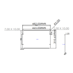 Panel de Relleno para Gabinete de 19 Pulgadas y <span class=keywords><strong>7U</strong></span>, Tornillos, Deflector Extra Grueso Ignífugo, Placa Trasera para Centro de Datos de Servidor, Marca LYSIN, en Stock - Product Image 3