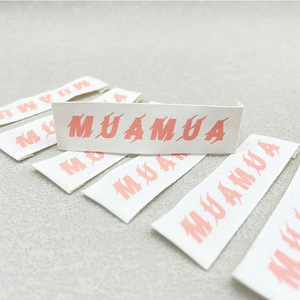 Tùy Chỉnh May Sang Trọng Mềm Satin In Nhãn Quần Áo Tư Nhân Dệt T-Shirt May Nhãn Chính Matte Cổ Thẻ - Product Image 2