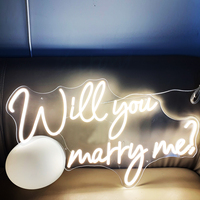 Panneau néon LED « Veux-tu m'épouser ? », idéal pour proposition de mariage, fête, décoration murale maison/bureau