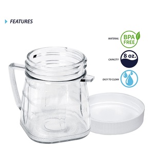 Vaso de Plástico para <span class=keywords><strong>Licuadora</strong></span> 4655, Recipiente Pequeño de Plástico de 1 Taza con Tapa, Repuesto para Licuadoras Osterizer 2026 - Product Image 2
