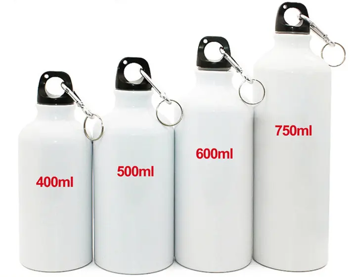 Prix usine 400ml sublimation sport simple paroi ruban aluminium eau blanc flans bouteille
