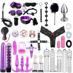 37 Stks/set Luxe Paar Cosplay Slave Seksspeeltjes Vibrators Handboeien Ring Anale Plug Chinese Bdsm Bondage Beperkingen Set - Product Image 4