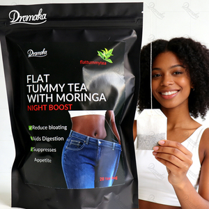 Dromaka – Infusion de <span class=keywords><strong>Moringa</strong></span> à prix d'usine <span class=keywords><strong>pour</strong></span> la nuit, mélange d'herbes <span class=keywords><strong>pour</strong></span> le bien-être et le contrôle de l'appétit, thé ventre plat - Product Image 1