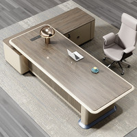 Bureau de direction de luxe en L pour le travail, mobilier de bureau commercial