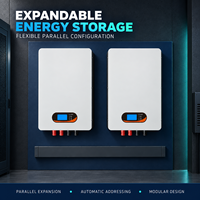 Batterie lithium-ion domestique 5 kWh 48 V 51,2 V, panneaux solaires avec batterie, onduleur 9 kW, batterie de secours pour le stockage d'énergie domestique