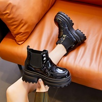 Bottines Rétro à Plateforme pour Femme 2026 – Tendance, en Cuir Respirant, Semelles Rehaussantes – Collection Printemps, Livraison Directe