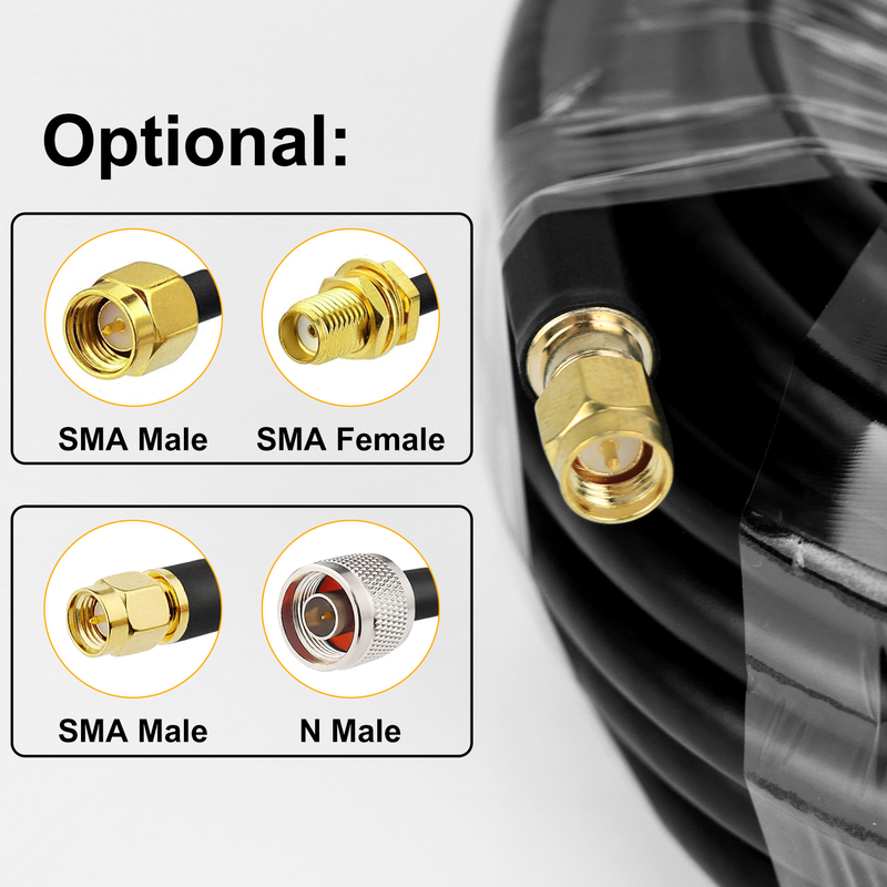 Coaxial RF connector SMA female to