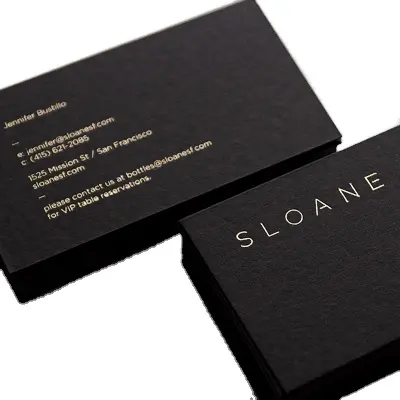 Letterpress printing double-sided design embossing business card with custom own logo