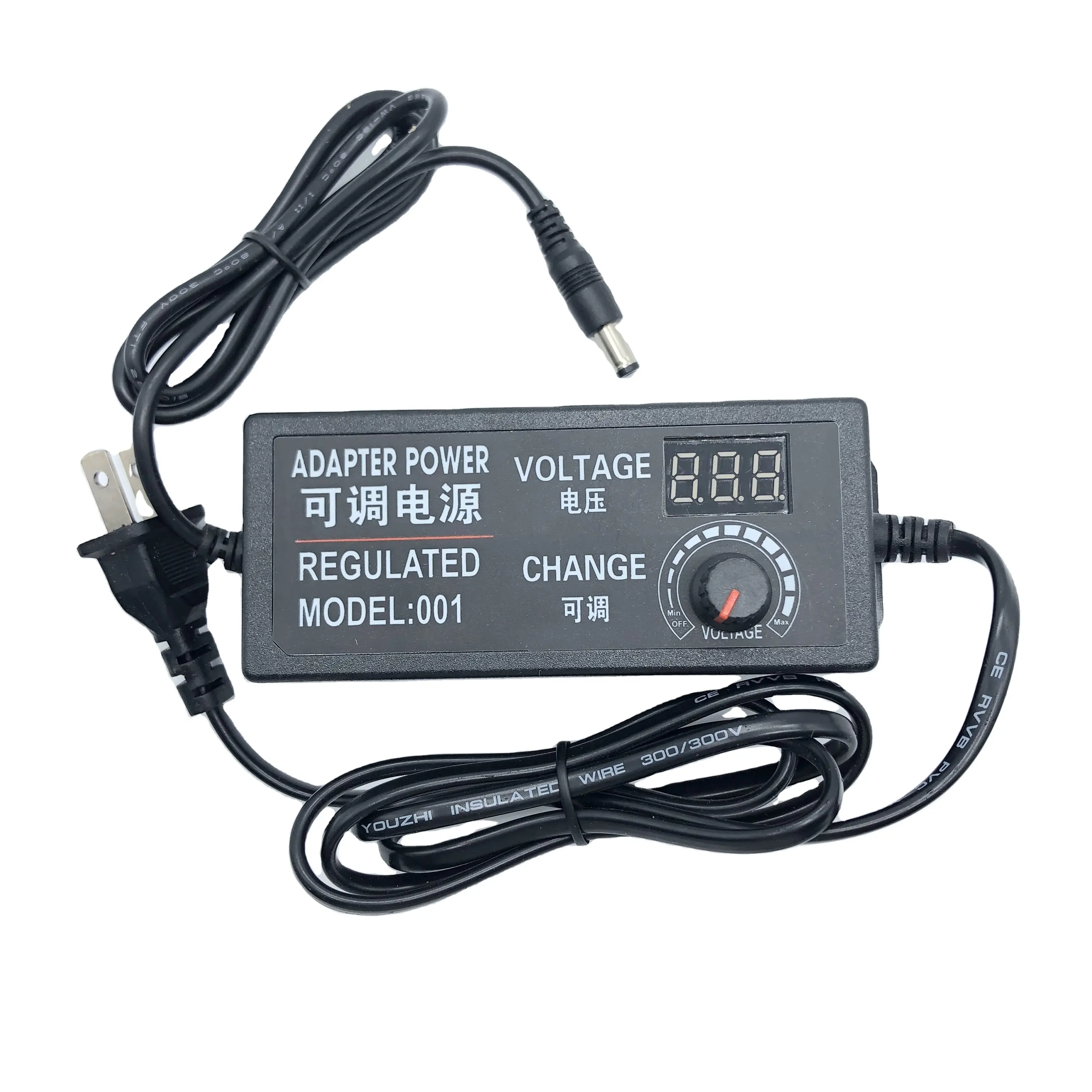 60WAdjustable 3-24V 5A Universal ac dc Power adapter with Lcd Adjustable power adapter stepless speed regulation dimming
