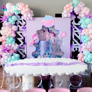 Paneles de Fondo Acrílicos Personalizables LEDA en Color Morado para Decoración de Bodas, Fiestas, Cumpleaños, Eventos y Revelación de Género - Product Image 1