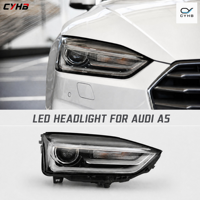 Ensemble de phares à LED avec clignotants séquentiels de style RS5 pour Audi A5 2017-2020, design à lentilles, 12V DRL