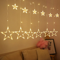 2025 Ramandan lune étoiles étoilé coloré Led guirlande lumineuse chambre rideau décoration lumières