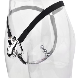 Jaula de Castidad Masculina FRRK Cobra con Tapón Anal, Cinturón de Castidad Plateado y Dorado, Anillos para Pene, Jaula con Candado, Juguetes Sexuales BDSM - Product Image 1