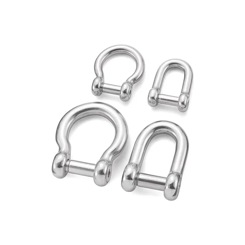 Wholesale of various specifications of buckle accessories horseshoe shaped shackles 304 316L Stainless Steel D shackle