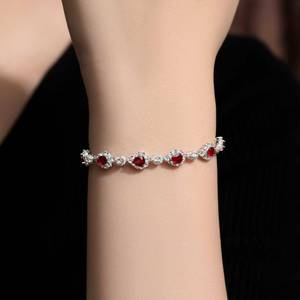 Pulsera SGARIT de Oro Sólido de 18K con Esmeralda Natural, Decorada con Diamantes y Zafiro, Joyería Fina para Bodas y Eventos - Product Image 5