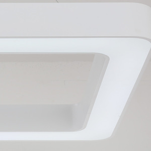 ไฟแผง LED สี่เหลี่ยม สีทอง ตัวเรือนสแตนเลส 3500K แสงเดย์ไลท์ สำหรับห้องนั่งเล่น ติดตั้งแบบแขวน ความสว่างสูง ปรับความสว่างได้ ปรับความสูงได้ - Product Image 2