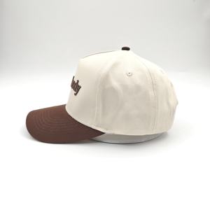 Casquette de baseball vintage tendance à 5 panneaux bicolore en tissu Oxford Dobby avec logo brodé personnalisé unisexe – Vente en gros - Product Image 4