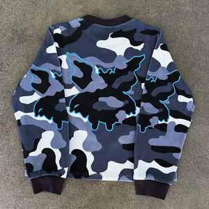 T-shirt Termica a Maniche Lunghe in Tessuto Waffle Mimetico Personalizzato per Uomo, Stile Streetwear Hip-hop - Product Image 6