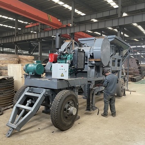 Meilleure vente <span class=keywords><strong>Station</strong></span> de concassage de pierre en béton mobile 100tph montée sur roue, prix de la machine de concasseur à mâchoires portable diesel - Product Image 4