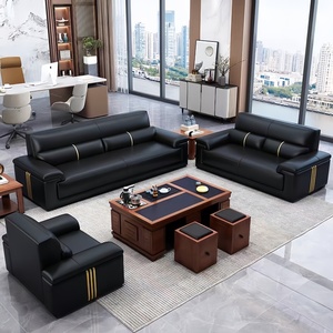 Ensemble moderne et minimaliste de canapé et table basse pour <span class=keywords><strong>bureau</strong></span>, idéal pour les zones de réception et les salons d'affaires - Product Image 1