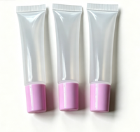 Mini tube de brillant à lèvres souple format voyage en stock, petit tube de sérum huile à lèvres à presser pour kits de voyage