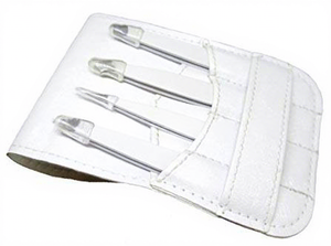 Ensemble de pinces à épiler en acier inoxydable de précision, durables, 4 pièces, pointe dentelée pour le modelage des sourcils, l'épilation, emballage inclus - Product Image 5