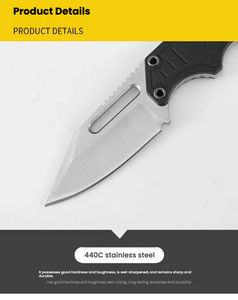 Mini-couteau d'extérieur pour auto-défense, petit couteau droit EDC portable, couteau SOG pour le camping, à porter en collier - Product Image 6