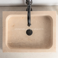 Vasques de salle de bain en pierre de travertin naturel, forme rectangulaire, pour la maison, la villa, l'hôtel et l'appartement