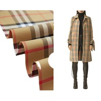 Tissu Sergé 100% Coton Teint en Fil Peigné 150 g/m² à Carreaux Classiques Imperméable pour Chemises, Robes et Jupes Garçons et Filles