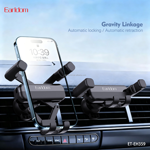 Earldom Gravity automático 360 °   Soporte giratorio para teléfono con ventilación de aire, soporte de 8 puntos, material ABS, soporte para coche para: teléfonos de 4 a 6,7 pulgadas - Product Image 2