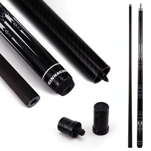 Venta barata Taco de billar de fibra de carbono <span class=keywords><strong>real</strong></span> Punta de 12,5mm Interfaz de acero inoxidable Estructura de dos piezas apretada y estable 58 pulgadas - Product Image 3
