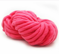 Fil de laine volcanique épais, simple et épais, teint, laine polyester, chenille, blanc, 3cm, 1 pièce