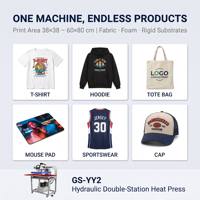 Presse à Chaud Numérique Double Station Pneumatique Automatique Économique 40*60 60*80 70*90 80*100cm pour Transfert Thermique sur T-shirts