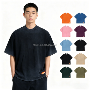 เสื้อยืดโอเวอร์ไซส์ผู้ชาย แขนสั้น คอกลม สีพื้น ผ้าคอตตอน พิมพ์ลายโลโก้ ทรงปกติ ผ้าเจอร์ซีย์ สวมใส่สบาย - Product Image 1