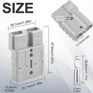 Prise d'alimentation robuste SB50 SMH, connecteur DC bipolaire, <span class=keywords><strong>contact</strong></span> en cuivre, prise de charge rapide, batterie au lithium, utilisation automobile - Product Image 2