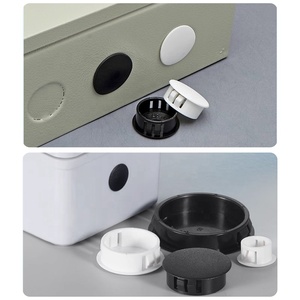 Plasticproducts Đen Nylon nhựa Vòng Snap trong núi khóa lỗ bao gồm ống End Cap chèn Bảng điều khiển khóa cắm gắn lỗ - Product Image 4