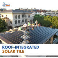 Tuile solaire 100 % étanche pour toiture, énergie solaire, électricité gratuite, vie hors réseau, système modulaire BIPV, toit solaire domestique