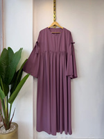 Abaya longue sur mesure faite à la main, style Dubaï, luxe islamique, élégante, pour petites femmes, robe de prière musulmane, mode modeste